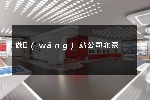 做網(wǎng)站公司北京