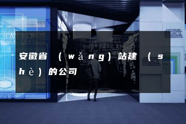 安徽省網(wǎng)站建設(shè)的公司