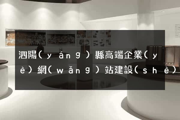 泗陽(yáng)縣高端企業(yè)網(wǎng)站建設(shè)公司