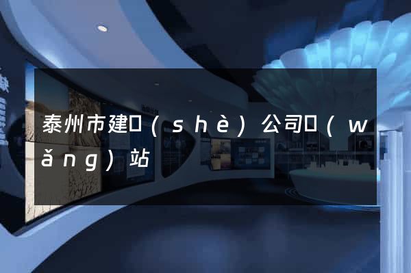泰州市建設(shè)公司網(wǎng)站