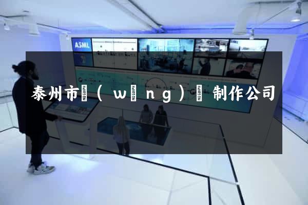 泰州市網(wǎng)頁制作公司