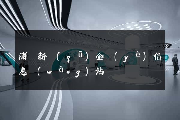 浦東新區(qū)企業(yè)信息網(wǎng)站