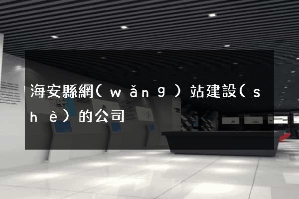 海安縣網(wǎng)站建設(shè)的公司