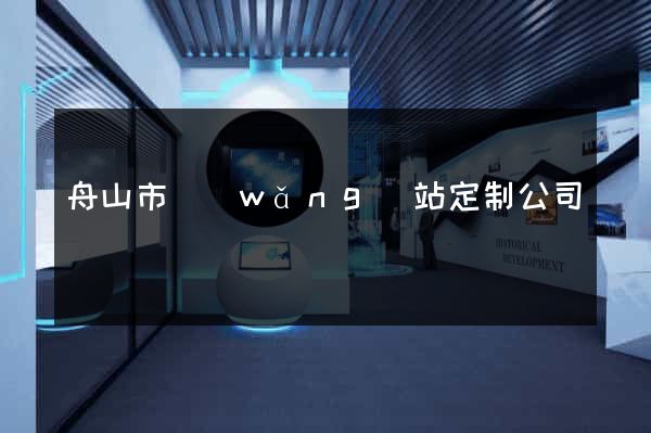 舟山市網(wǎng)站定制公司