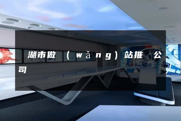 蕪湖市做網(wǎng)站推廣公司