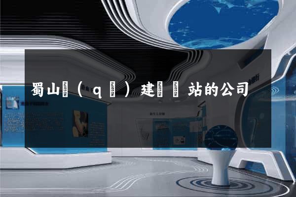 蜀山區(qū)建設網站的公司