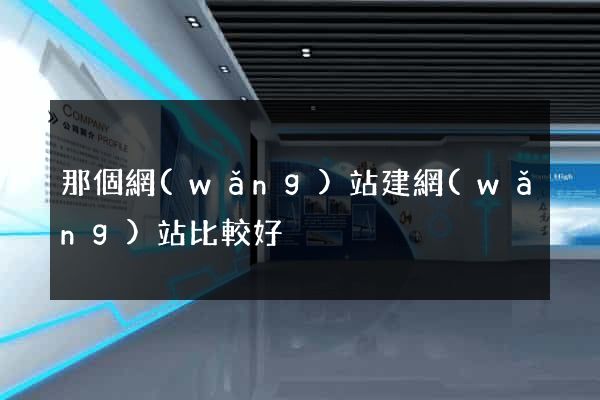 那個網(wǎng)站建網(wǎng)站比較好