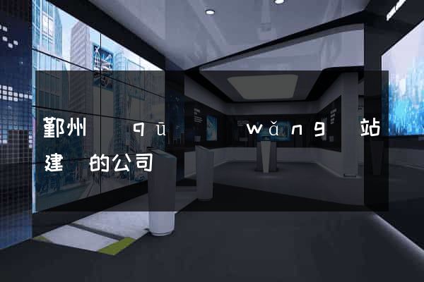 鄞州區(qū)網(wǎng)站建設的公司