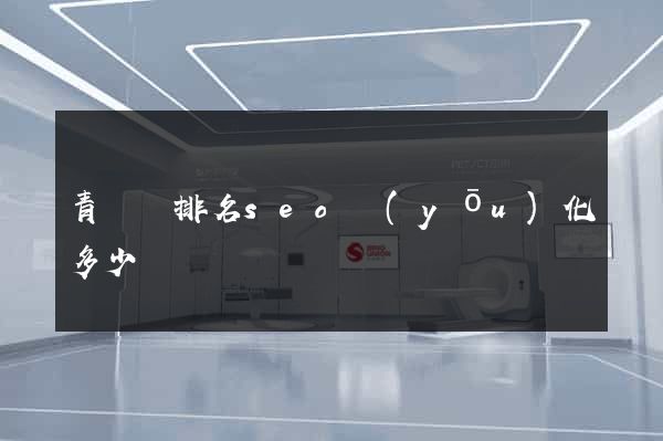 青陽縣排名seo優(yōu)化多少錢